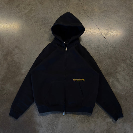 Essential Zip Hoodie - Black